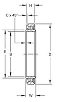 Aerospace - Airframe Control Ball Bearings - MKP-B Series Line Drawing.JPG